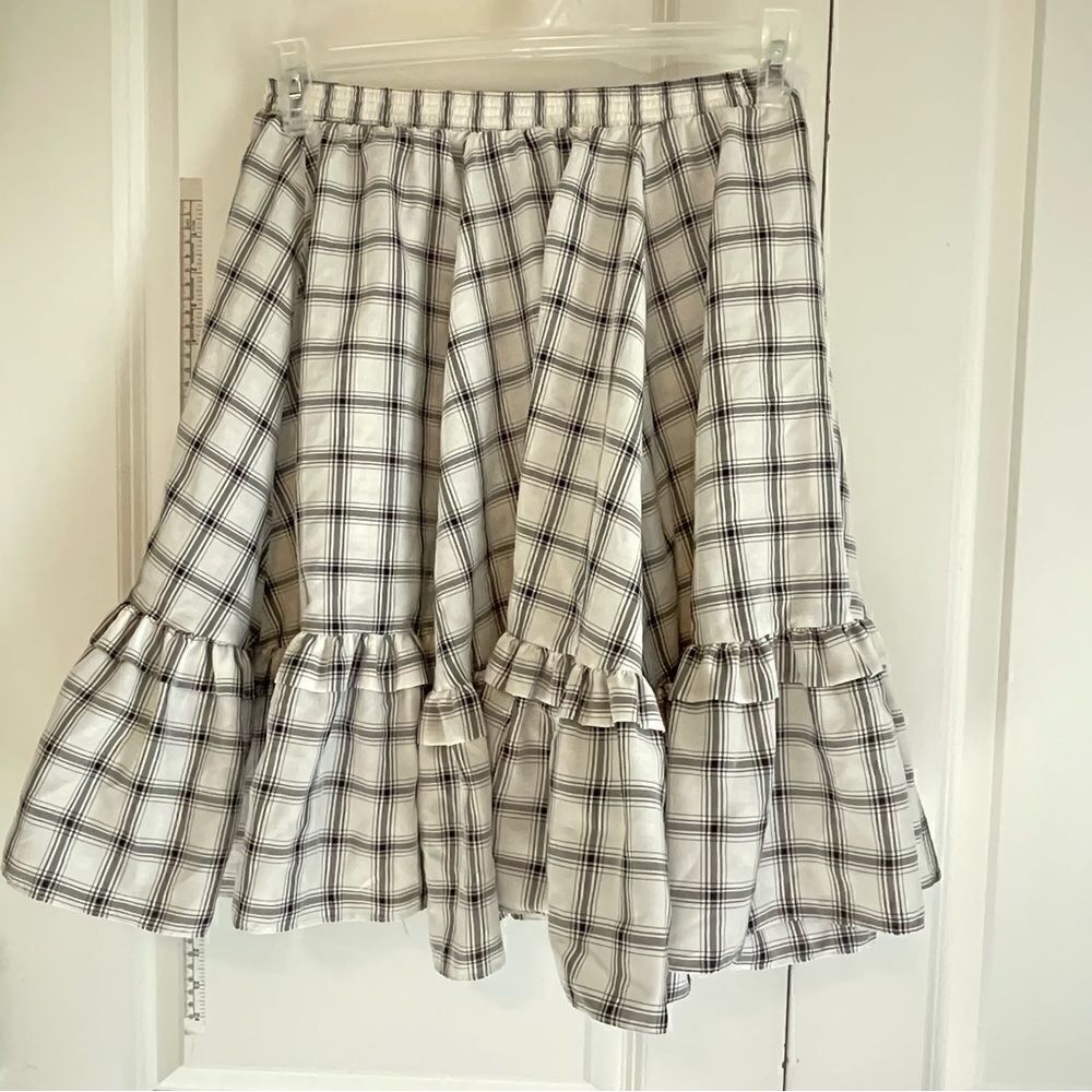 Vintage Rockmount Ranch Wear Plaid Western Ruffle Skirt – Made in USA